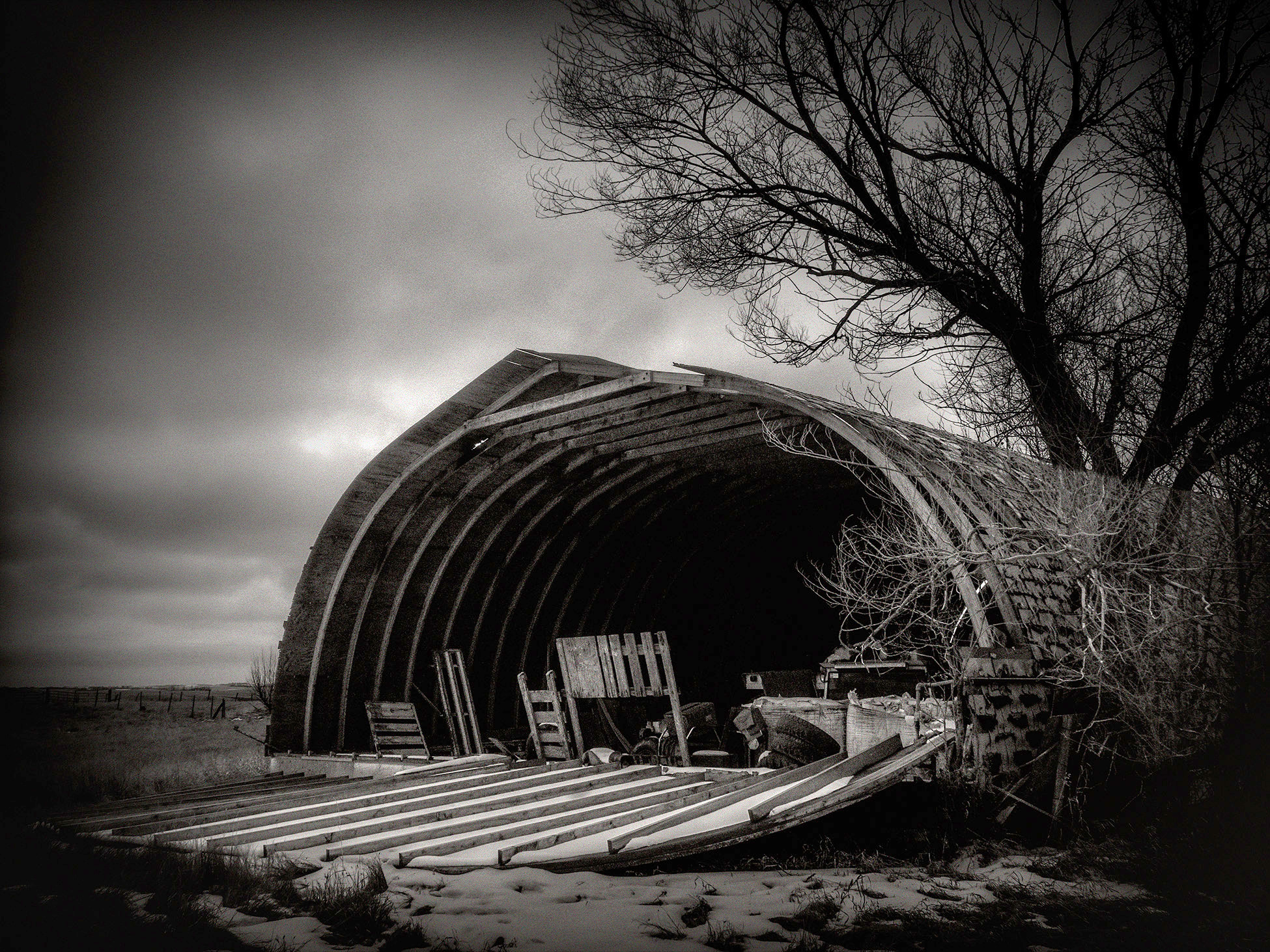 It's a blowout, Sunnyridge Farm, Kirriemuir, AB, 2026-04-02