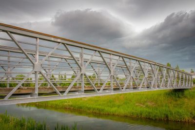 Bridge to Perdition, Lion's Park with incoming storm, Strathmore, AB, 2026-06-20