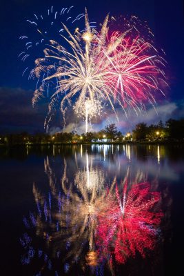 Fireworks, Canada Day, Kinsmen Park, Strathmore, AB, 2026-07-01