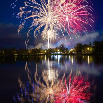Fireworks, Canada Day, Kinsmen Park, Strathmore, AB, 2026-07-01