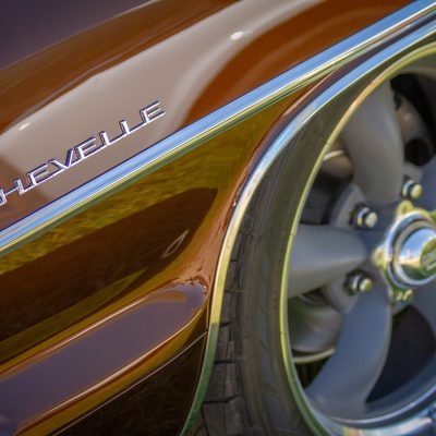 Closeup of old Chevy Chevelle.